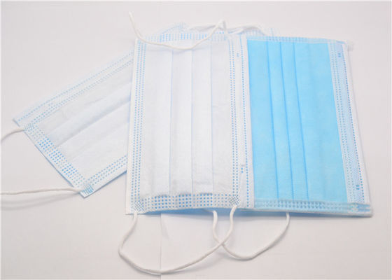 Blue PP Nonwoven Latex Free Earloop Face Masks