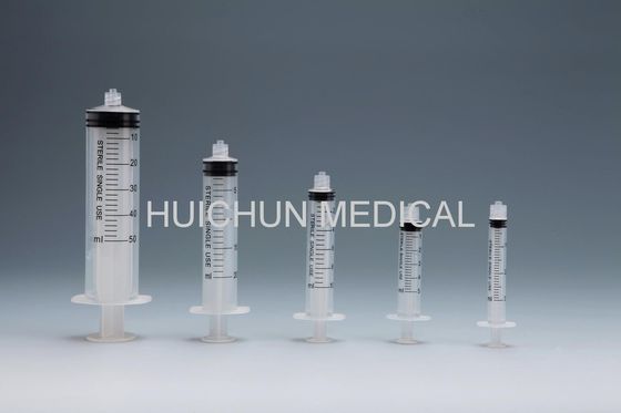 Latex Free Gasket Non Pyrogenic Disposable Plastic Syringe