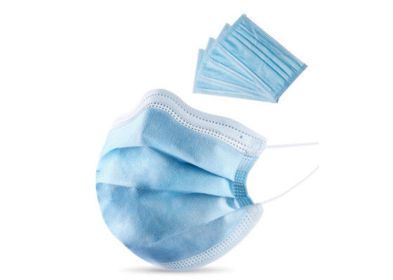 Blue PP Nonwoven Latex Free Earloop Face Masks